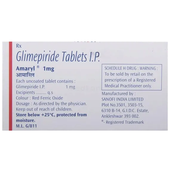 amaryl 1mg tablet 30's